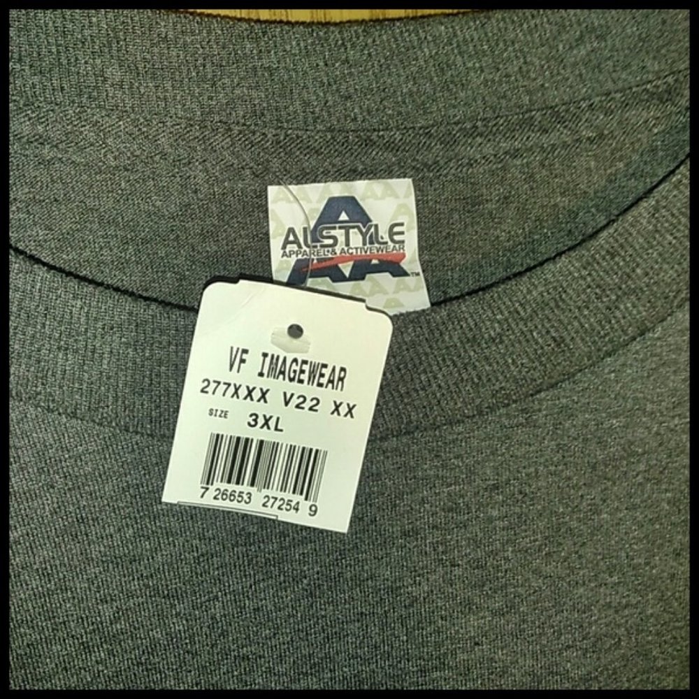 AlStyle Apparel AAA Long Sleeve T-Shirt Gray 3 XL - Picture 2 of 5